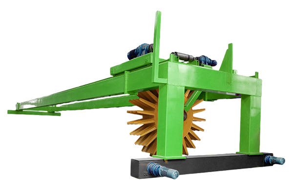 Wheeled industrial compost turner for composting in large organic fertilizer plants