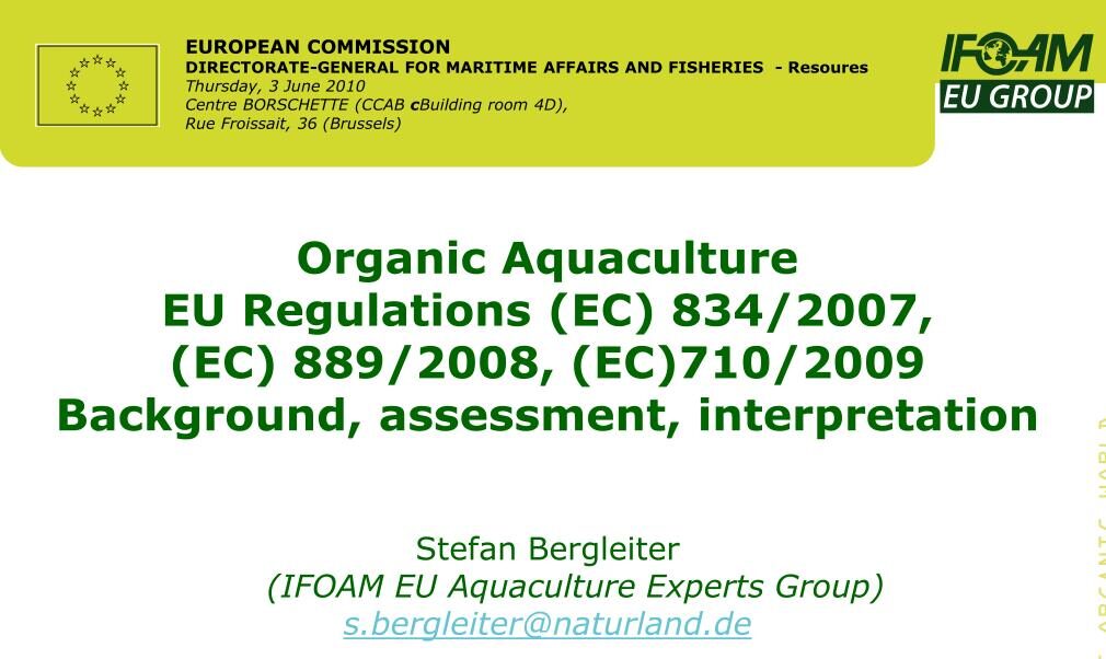 European Union EC 8342007 & EC 8892008